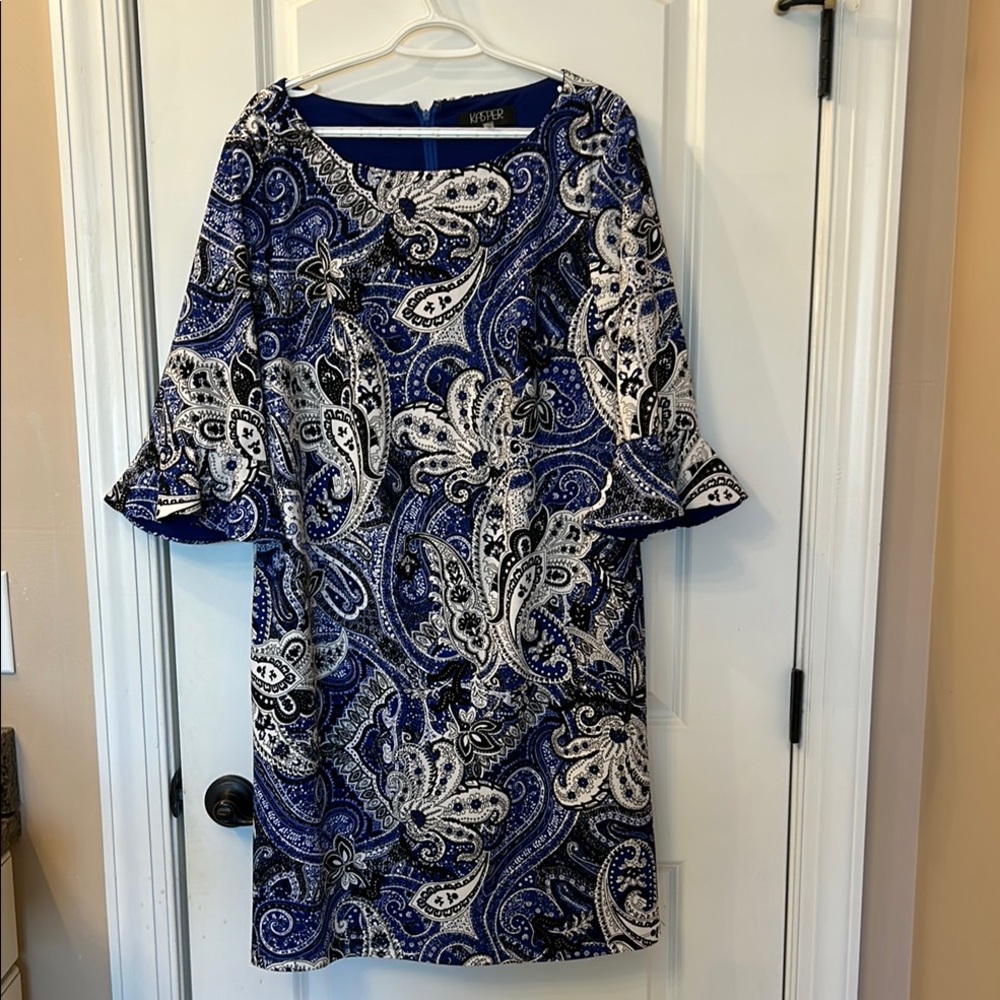 Blue Paisley Dress